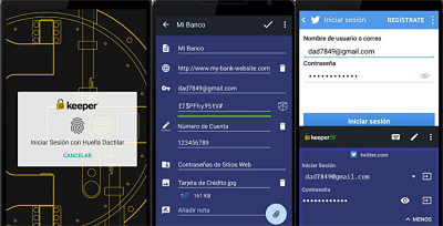 Keeper OK! aplicaciones para guardar contraseñas
