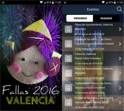 aplicación para las fallas 2016