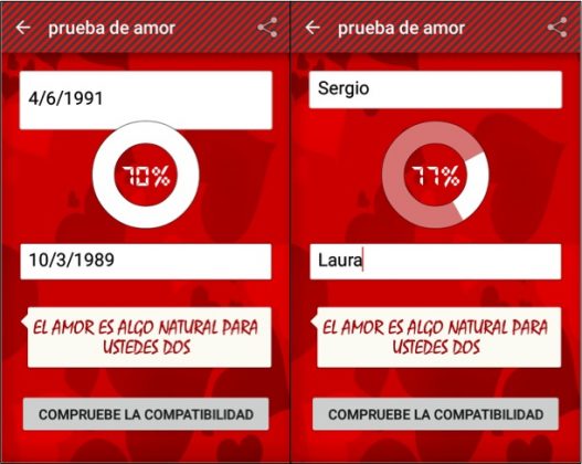 Como saber si estas enamorado calculadora de amor