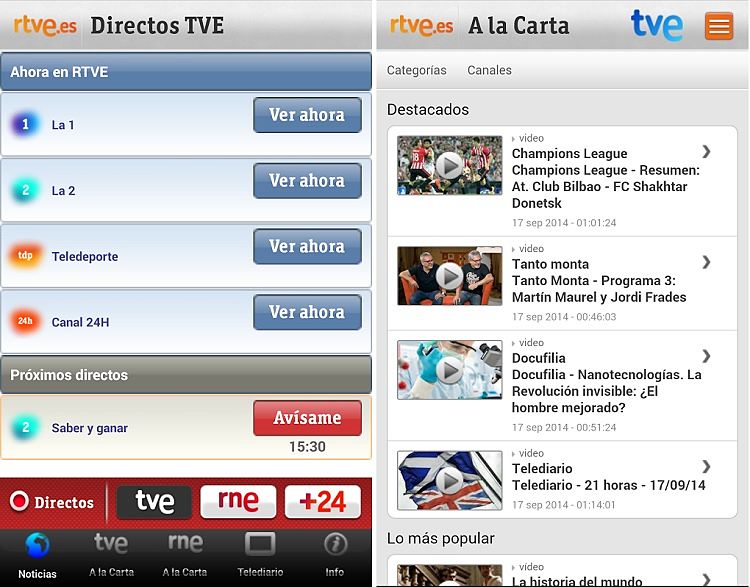 Ver TV en el móvil con estas aplicaciones