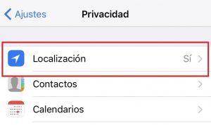 localización iphone