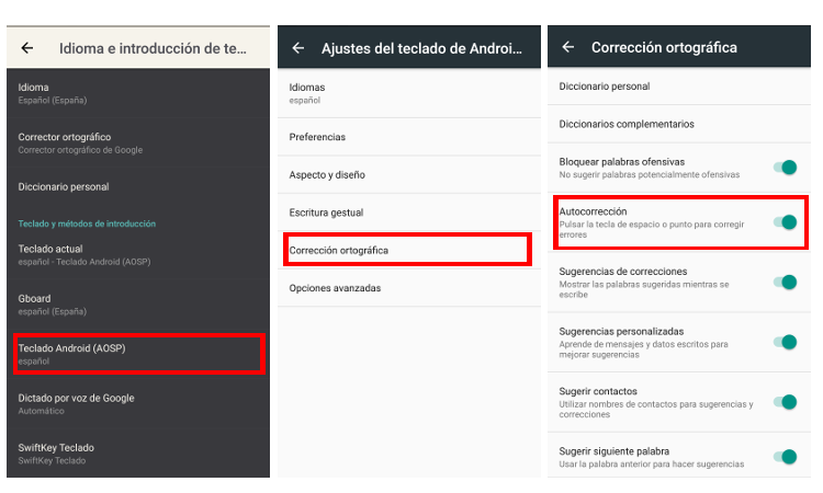 autocorrector teclado android