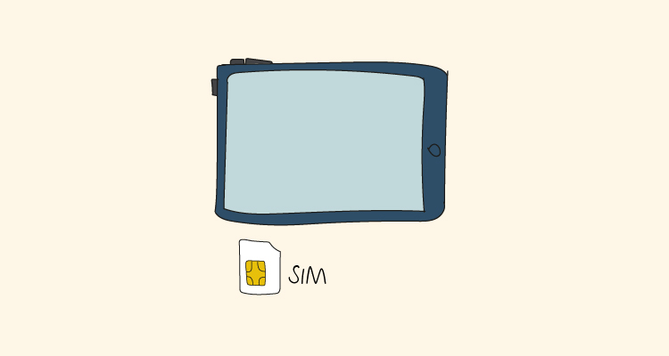 Una tarjeta sim para tablet