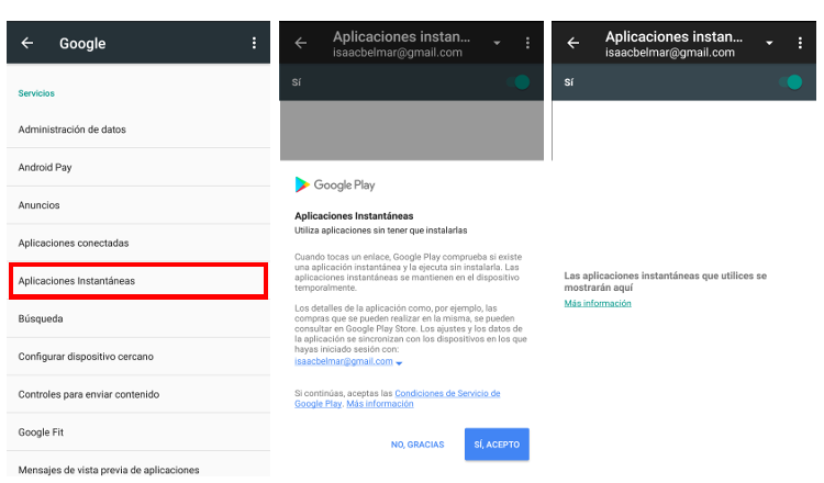 activar google apps