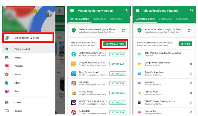 Actualizar todas las apps