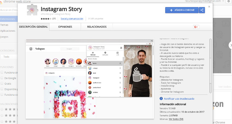 extension for instagram for mac