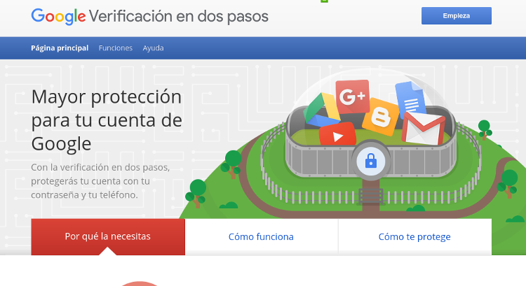 google verificación en dos pasos