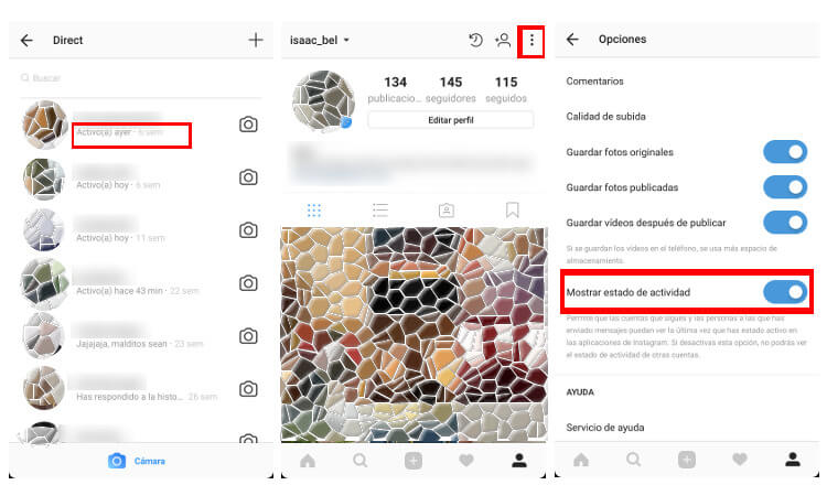 hora de conexión en instagram