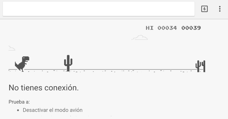 minijuego google chrome