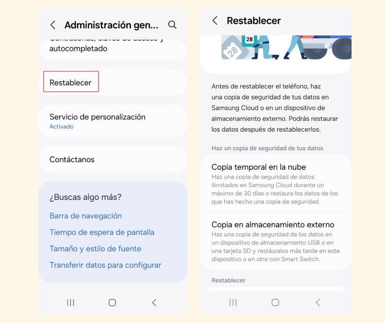 Borrar datos personales y restaurar a fabrica - Android Borrar datos personales y restaurar a fabrica - Android