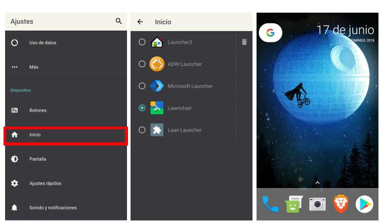 Cómo cambiar de launcher