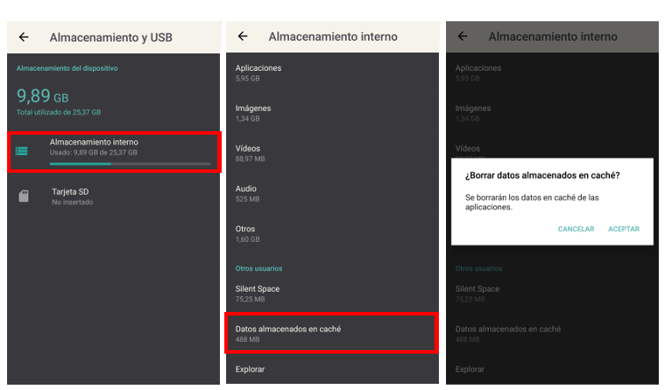 liberar espacio en redes