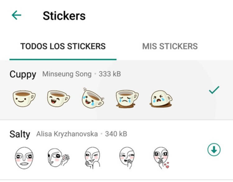 Stickers en WhatsApp