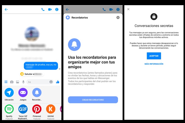 captura de Facebook Messenger