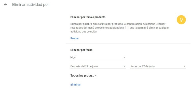 informacion privada google