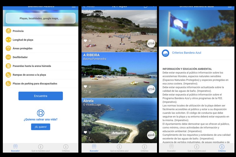 App banderas azules