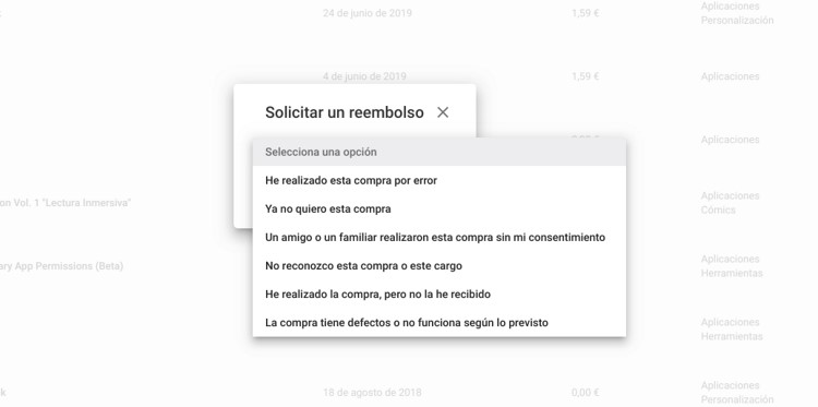 Motivo de la devolución