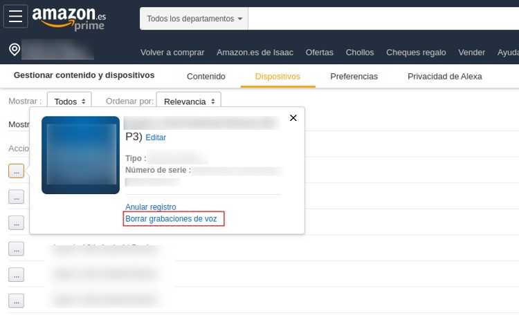 tutorial borrar historial de alexa