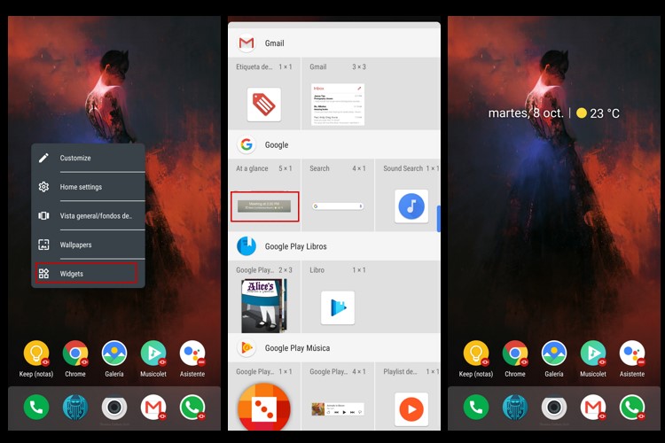 tutorial instalar widget movil
