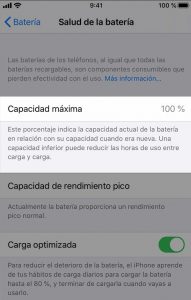 Capacidad máxima de la batería del iPhone Capacidad máxima de la batería del iPhone