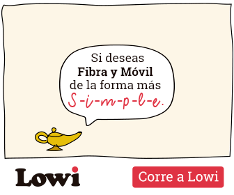 Banner de las ventajas de la fibra y móvil de Lowi, como router e instalación gratis