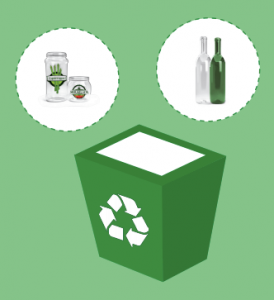 Reciclar contenedor verde