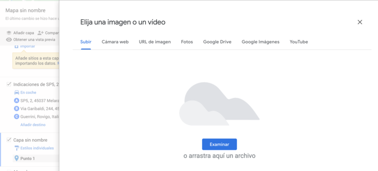 Escoge una imagen para subir a mymaps
