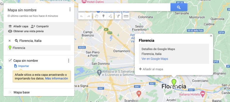 Crea puntos localizados en Google Maps