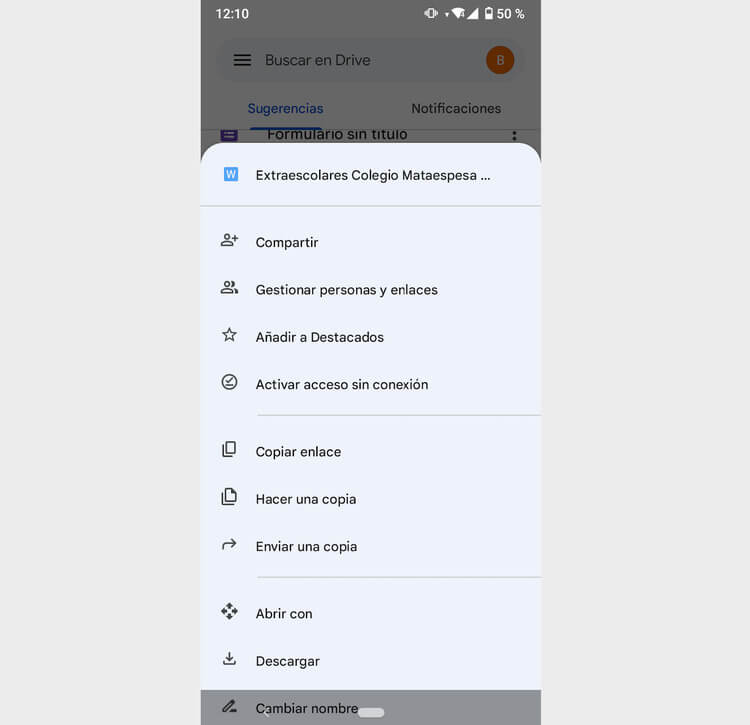 Editar archivos sin conexión en Google Drive