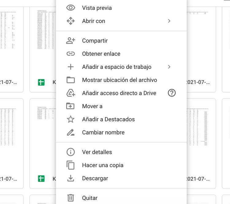 Hacer copias en Google Drive