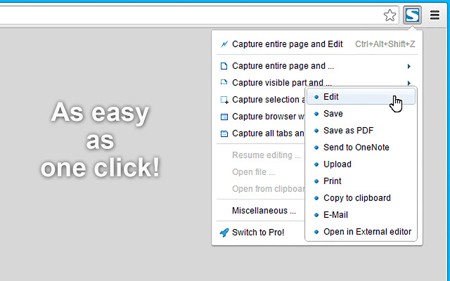 Fireshot extensión para Chrome