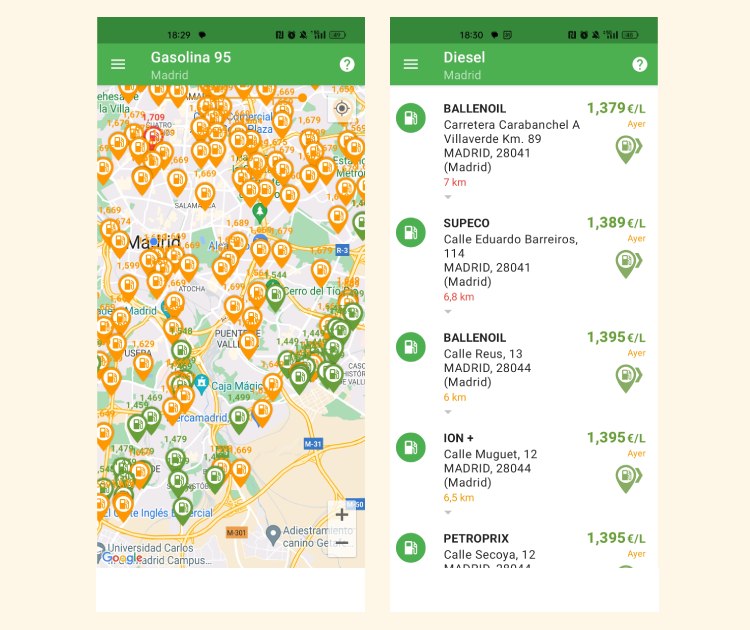 GasoLina y Diesel España: localiza la gasolinera más barata