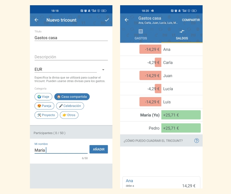Tricount: Organiza tus gastos compartidos