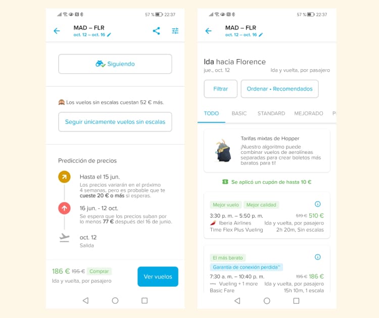 Hopper, predice el mejor momento para comprar billetes con esta app
