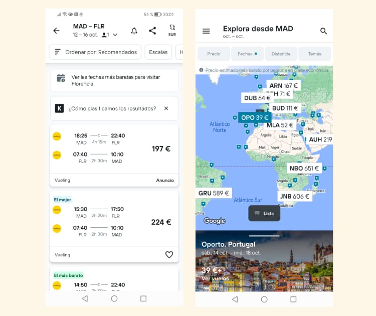 Kayak, un buscador de vuelos baratos por excelencia