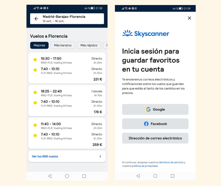 Skyscanner, la app para buscar vuelos baratos más conocida