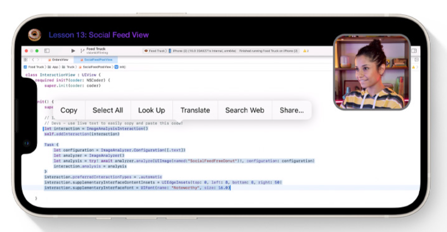Capturar textos en vídeo en iOS 16