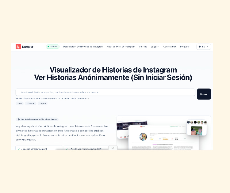 Dumpor - Mejores paginas para ver historias de Instagram de forma anonima Dumpor - Mejores paginas para ver historias de Instagram de forma anonima