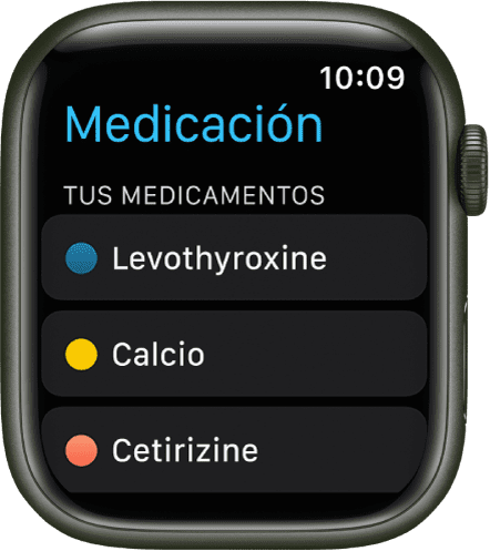 Recordatorio de medicación Apple Watch