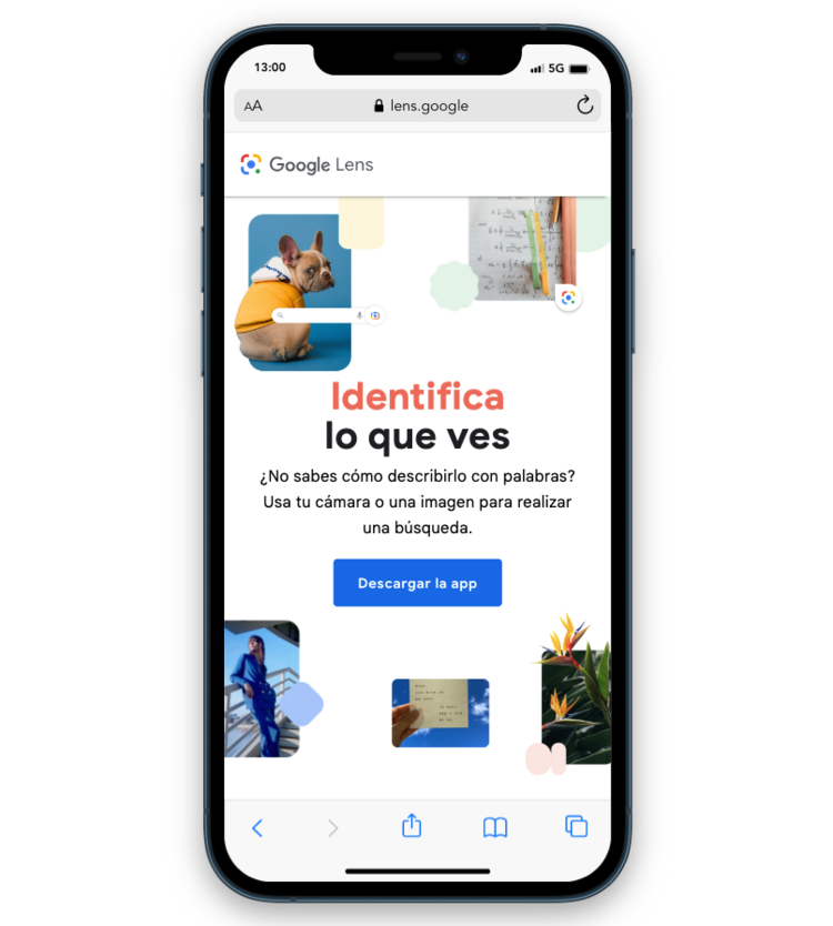 Google Lens en un móvil