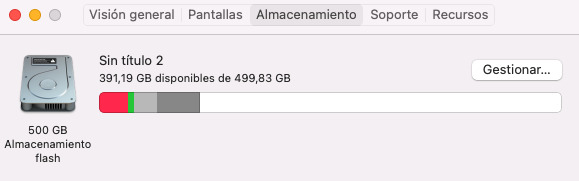 Almacenamiento de tu Mac