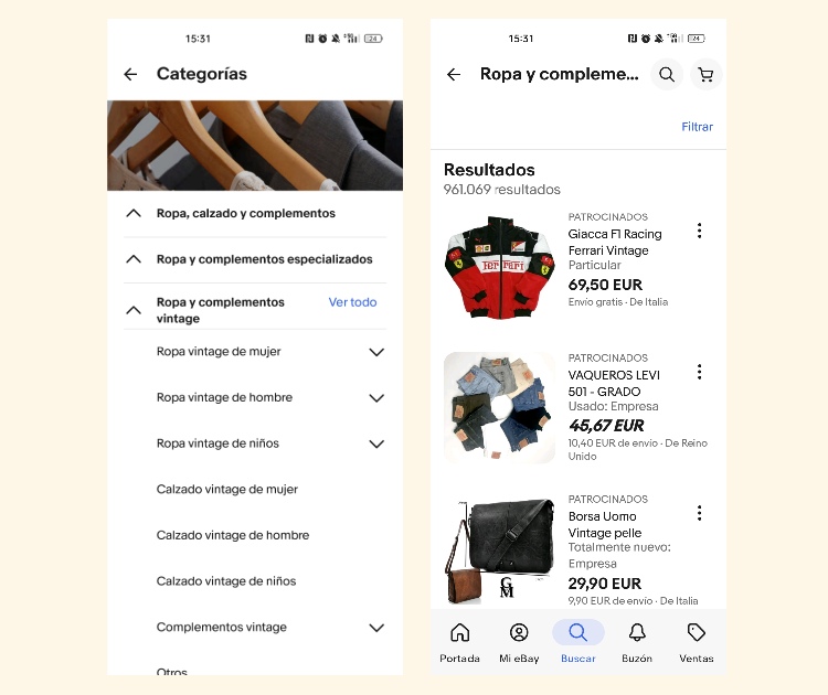 Ebay, revisa su sección de segunda mano