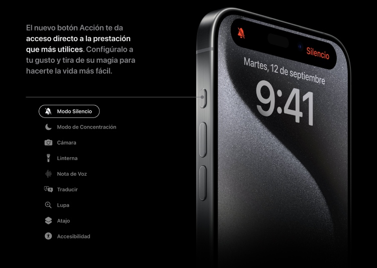 Novedades iPhone 15: botón acción