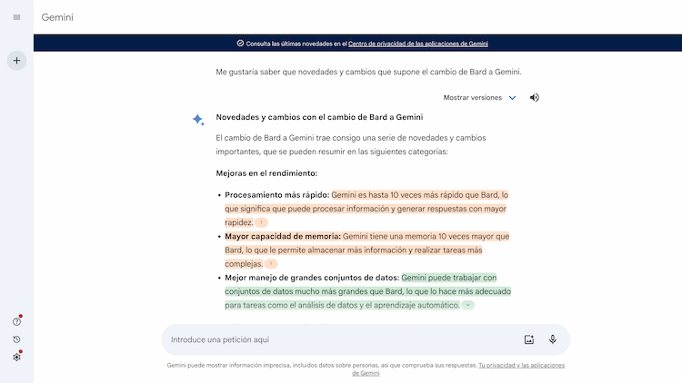 Las nuevas funciones de Gemini