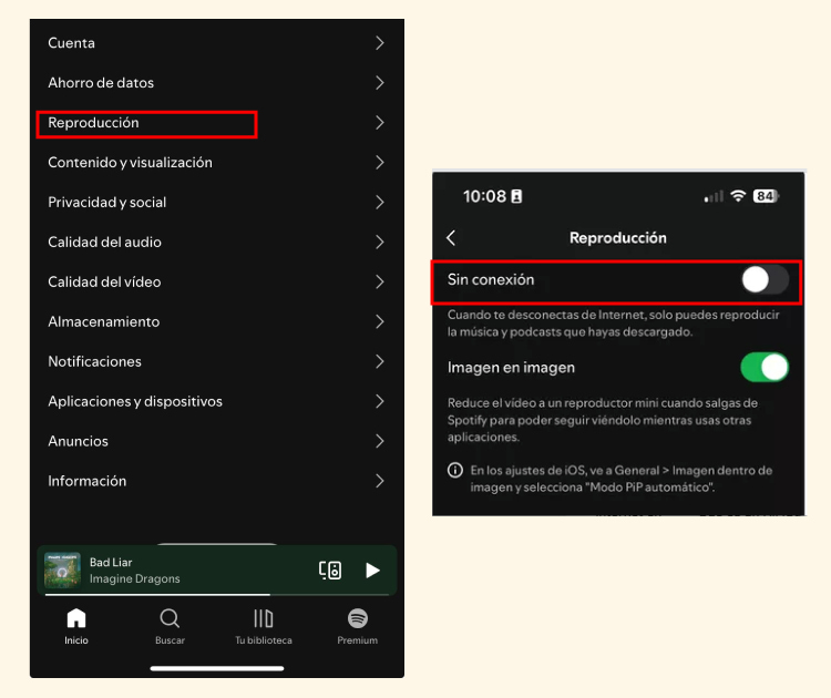Activa el Modo sin conexión en Spotify (1) Activa el Modo sin conexion en Spotify
