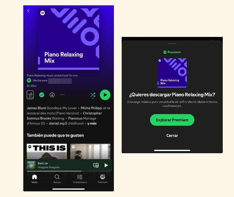 Cómo descargar tus canciones de Spotify desde la app móvil o tablet Como descargar tus canciones de Spotify desde la app movil o tablet