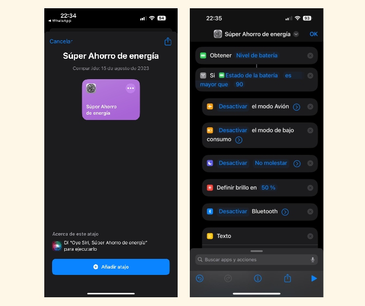 Atajo superahorro de energía
