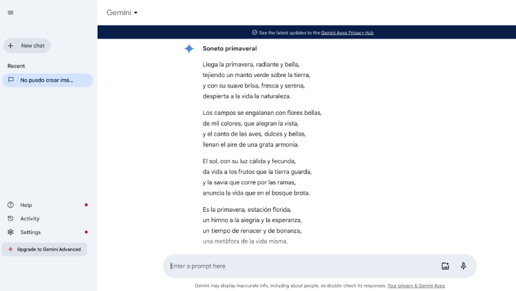 Creación de contenido creativo con Gemini