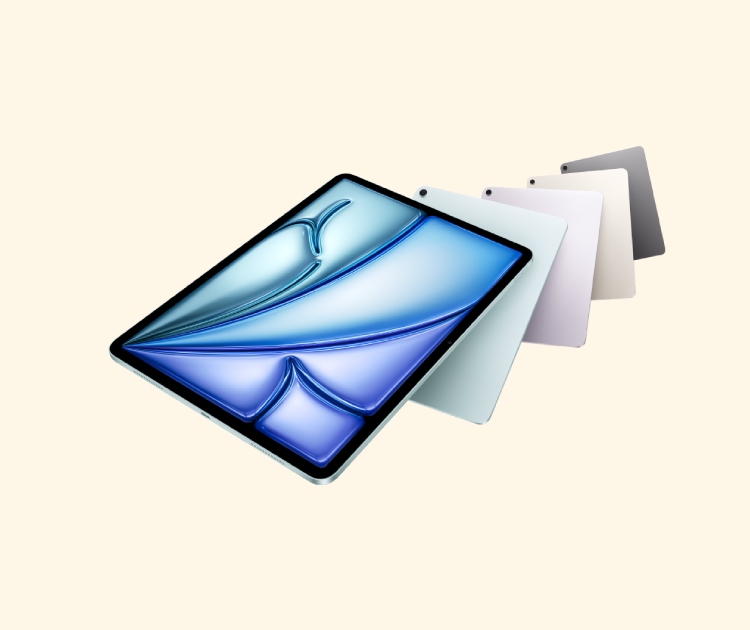 Nuevo iPad Air de 6ª generación: foto de los cuatro colores disponibles.