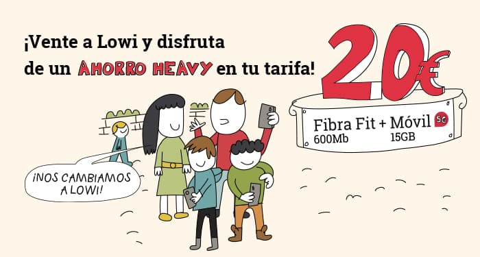 Banner que promociona la Fibra Fit Lowi con ahorro heavy Blog